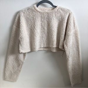 MISSGUIDED Cropped Teddy Sweater XS/S